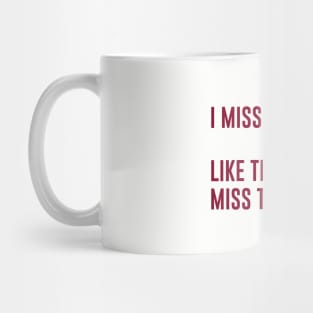 Missing. burgundy Mug